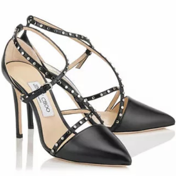 Jimmy Choo Tiff Pointy Toe Pump Stud Embellished Heels Shoe 35.5 - Picture 3 of 7